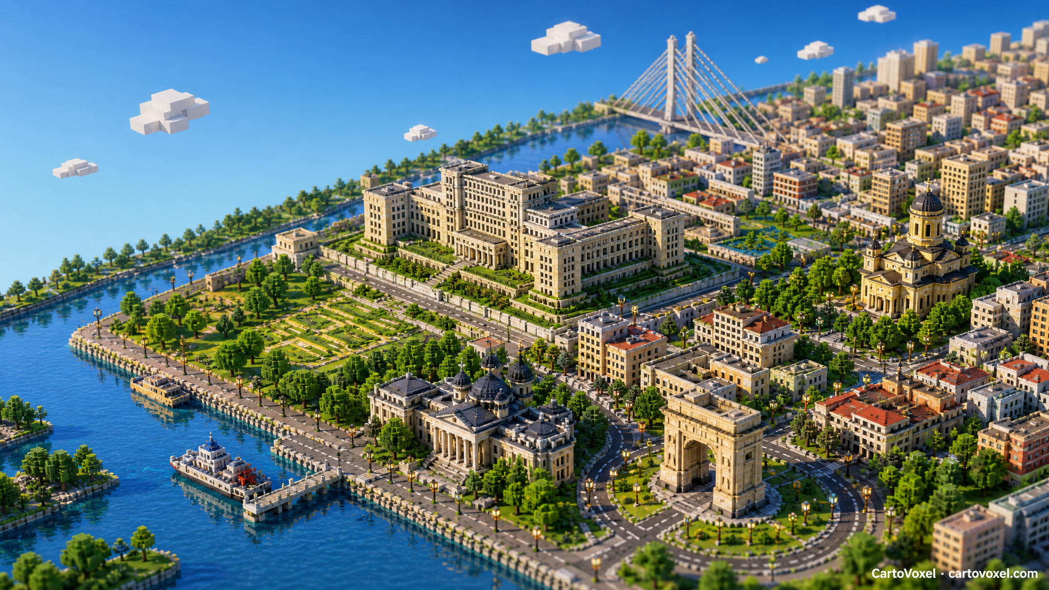 Minecraft world preview of Romania