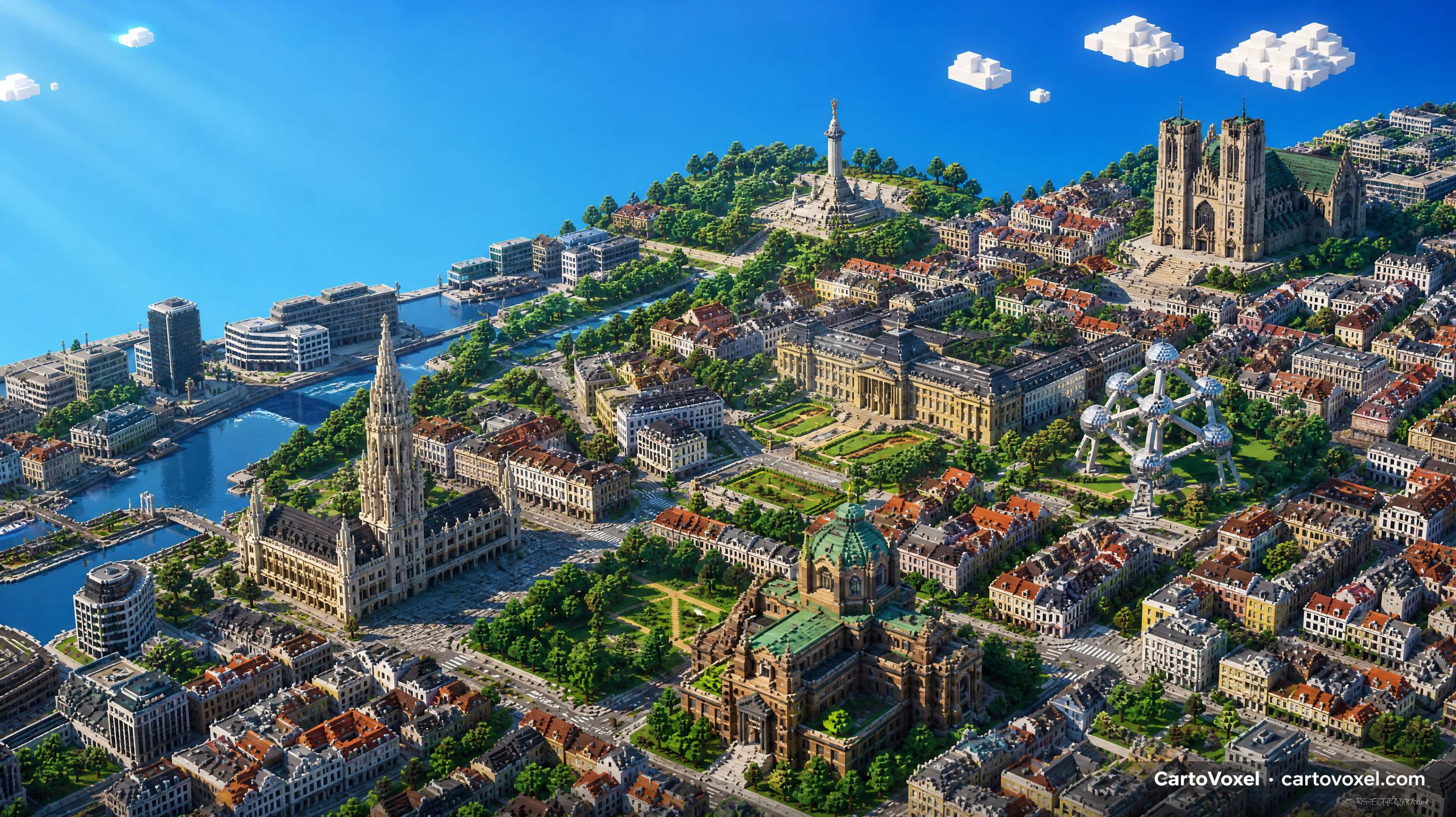 Minecraft world preview of Bruxelles - Brussel