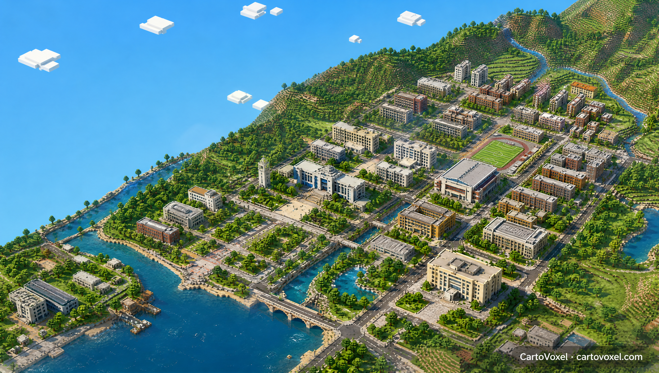 Minecraft world preview of 兰州大学榆中校区
