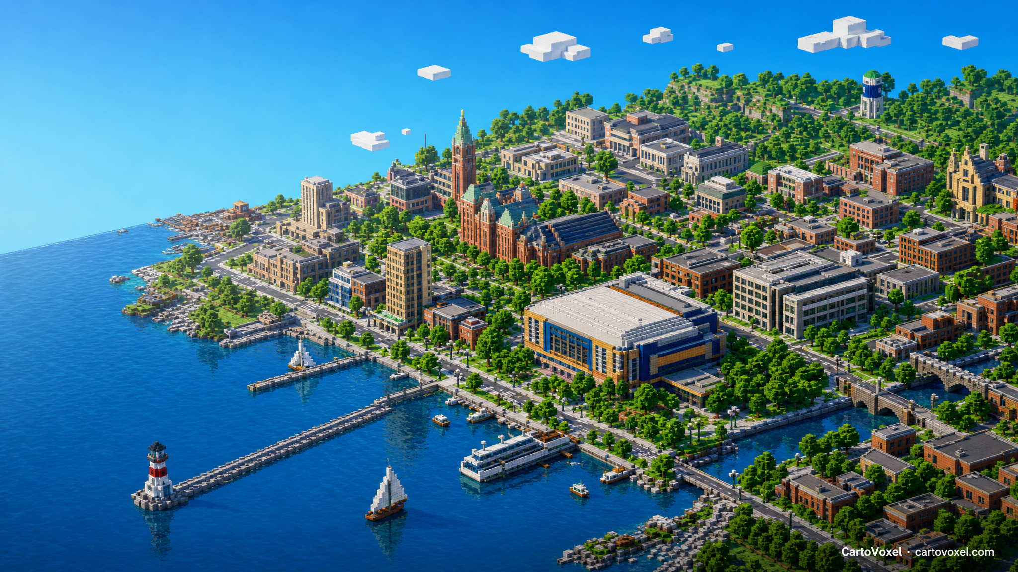 Minecraft world preview of Marquette