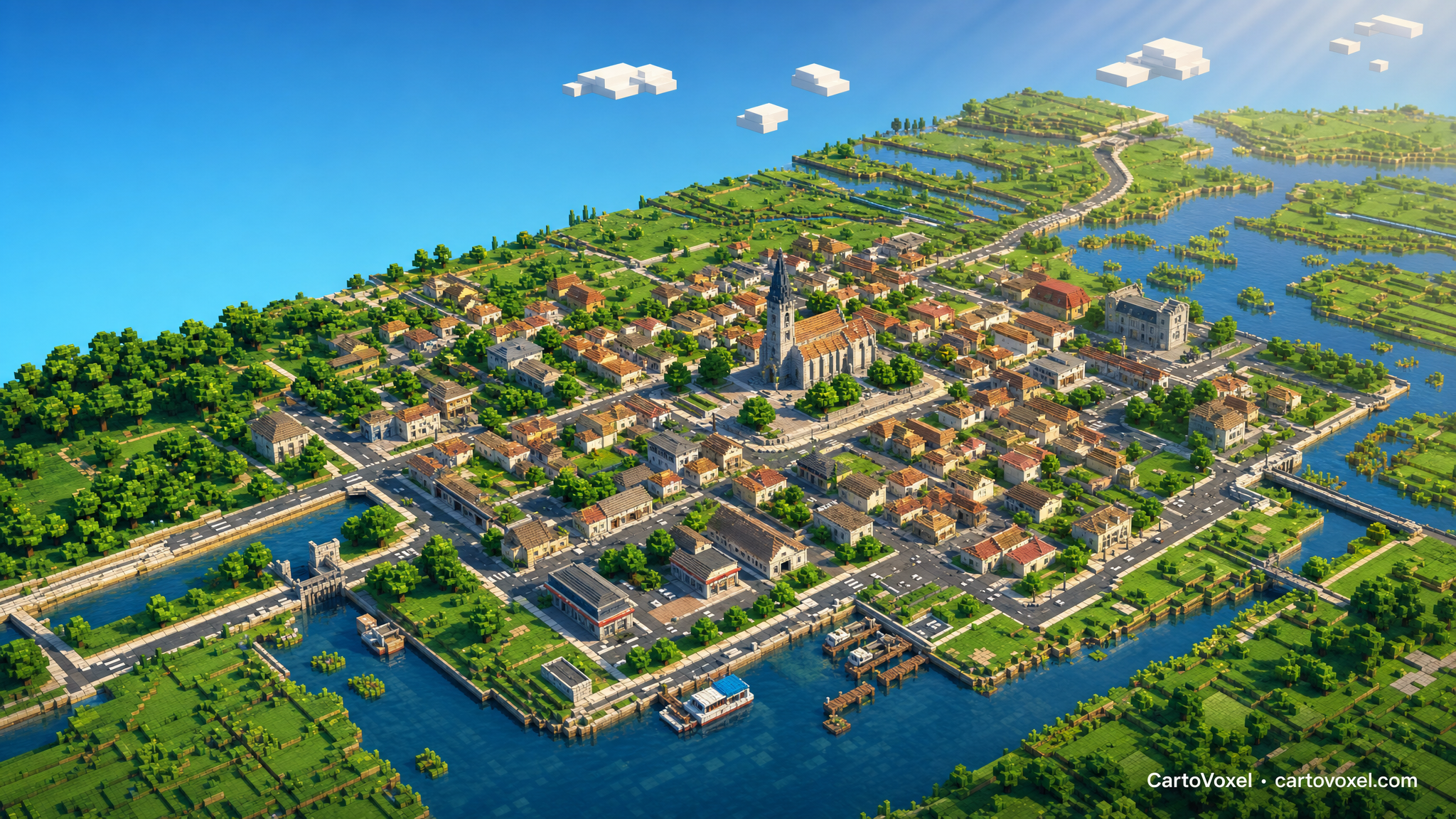 Minecraft world preview of Le Poiré-sur-Velluire
